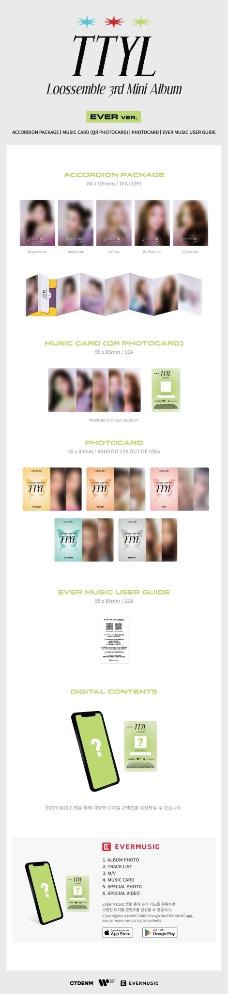 Loossemble 3rd Mini Album TTYL (EVER MUSIC ALBUM Version) – album (Hyunjin / / ) | HobiEgo