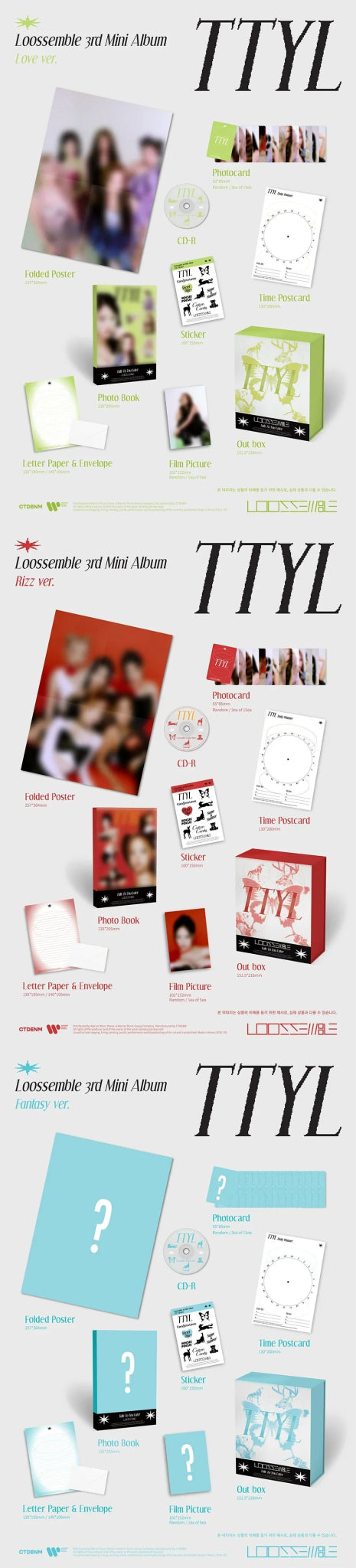 Loossemble 3rd Mini Album TTYL – album (Love (GREEN) / / ) | HobiEgo