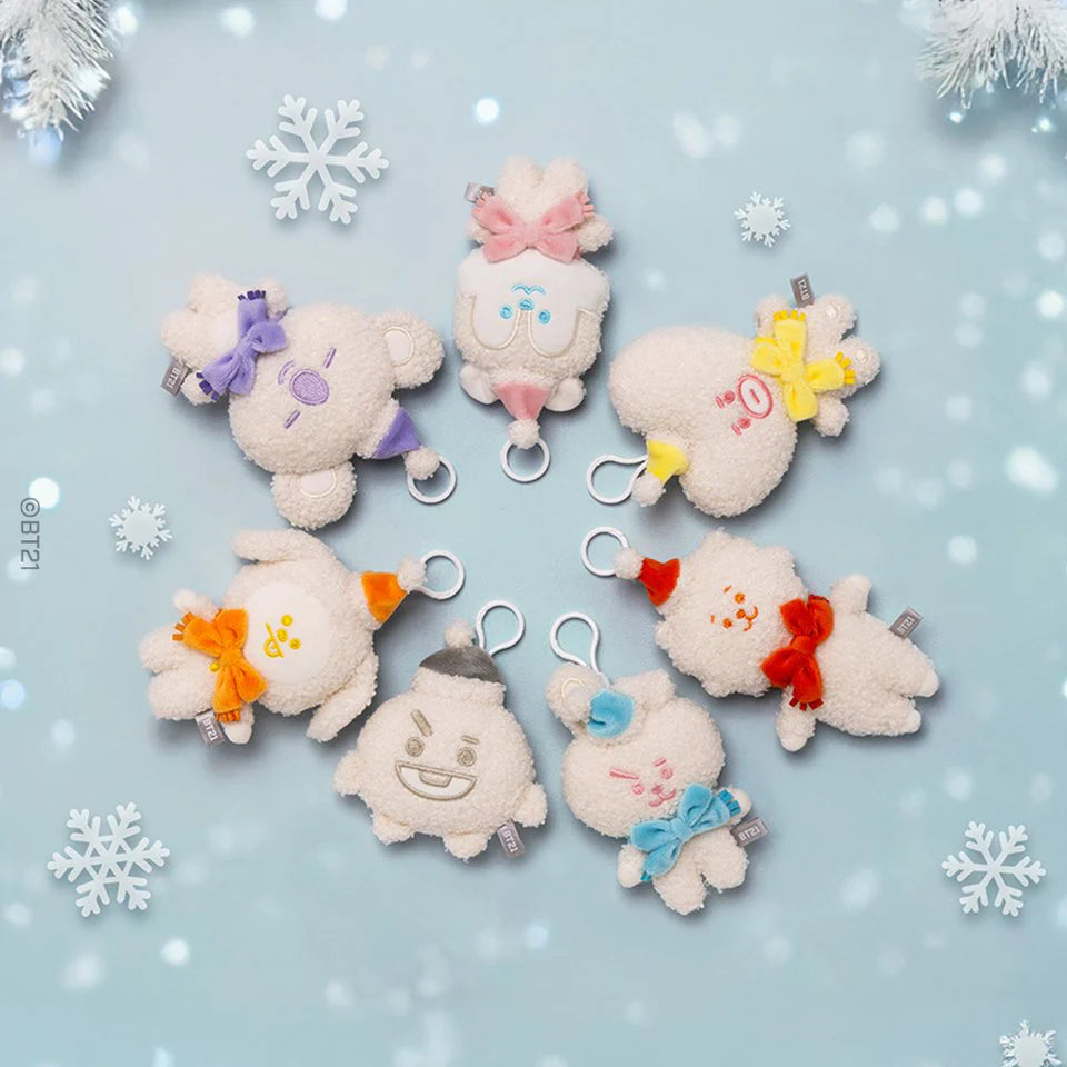 BT21 Official Snowman Plush Keyring 15cm
