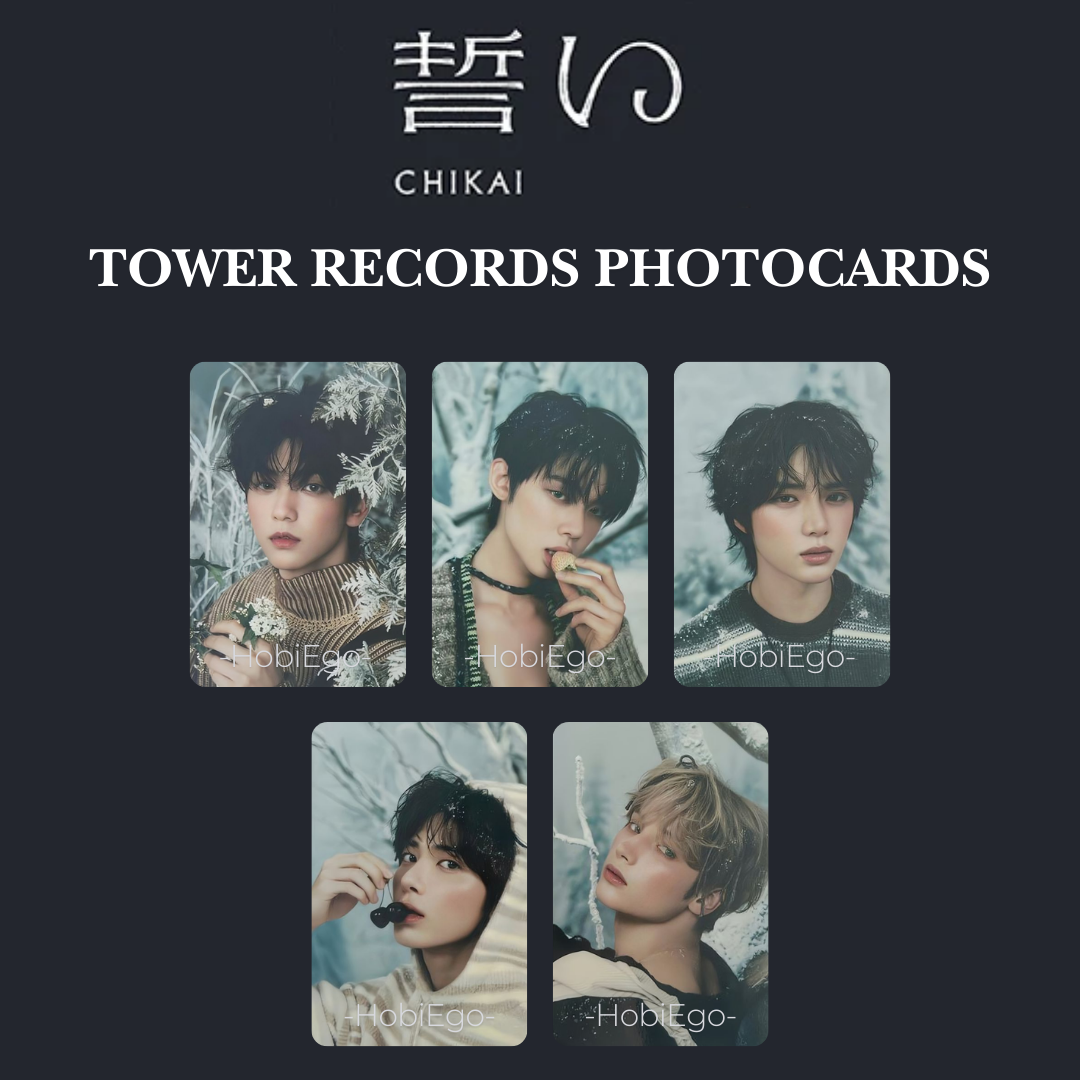 TOMORROW X TOGETHER Japanese Album CHIKAI (OATH) Tower Records Photocards