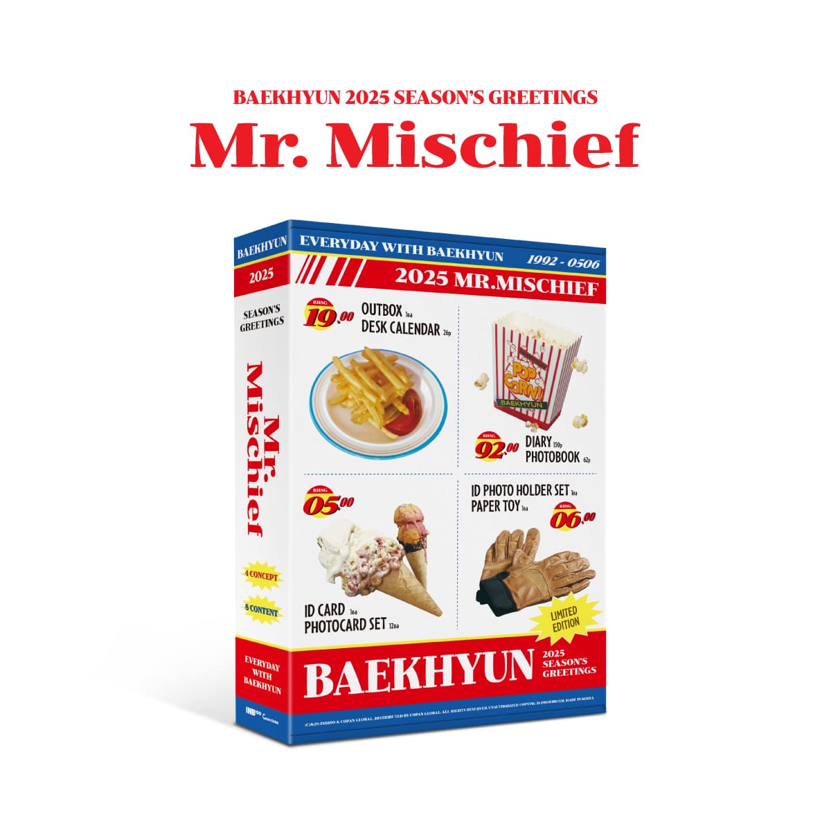 PRE-ORDER BAEKHYUN 2025 Season's Greetings Mr. Mischief + POB