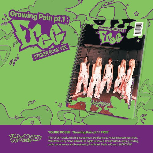 YOUNG POSSE EP Growing Pain pt.1 : FREE (Sticker Book Version)