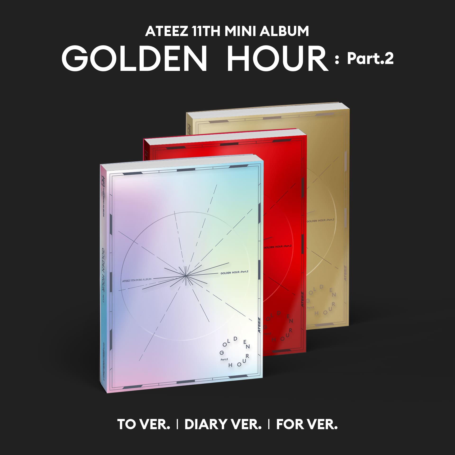 PRE-ORDER ATEEZ 11th Mini Album GOLDEN HOUR : Part.2 + Sound Wave POB