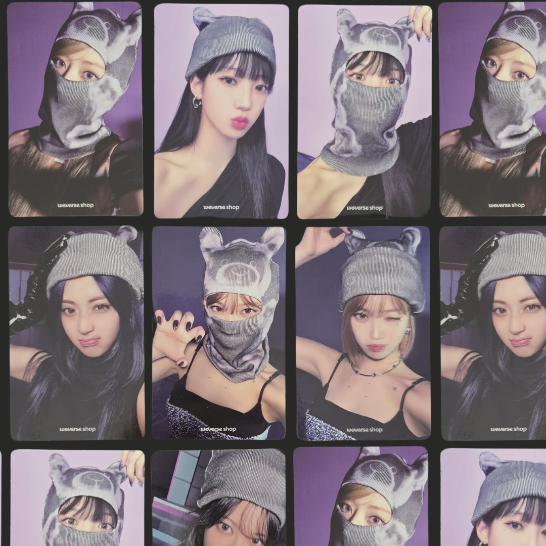 LE SSERAFIM 4th Mini Album CRAZY Weverse Photocards Balaclava Version