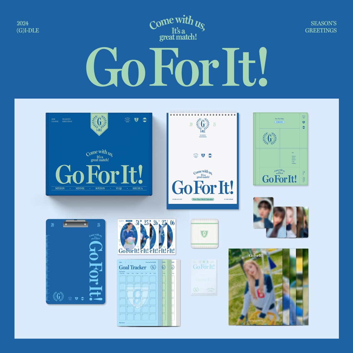(G)I-DLE 2024 Season's Greetings Go For It! + CUBE Gift Photocard POB