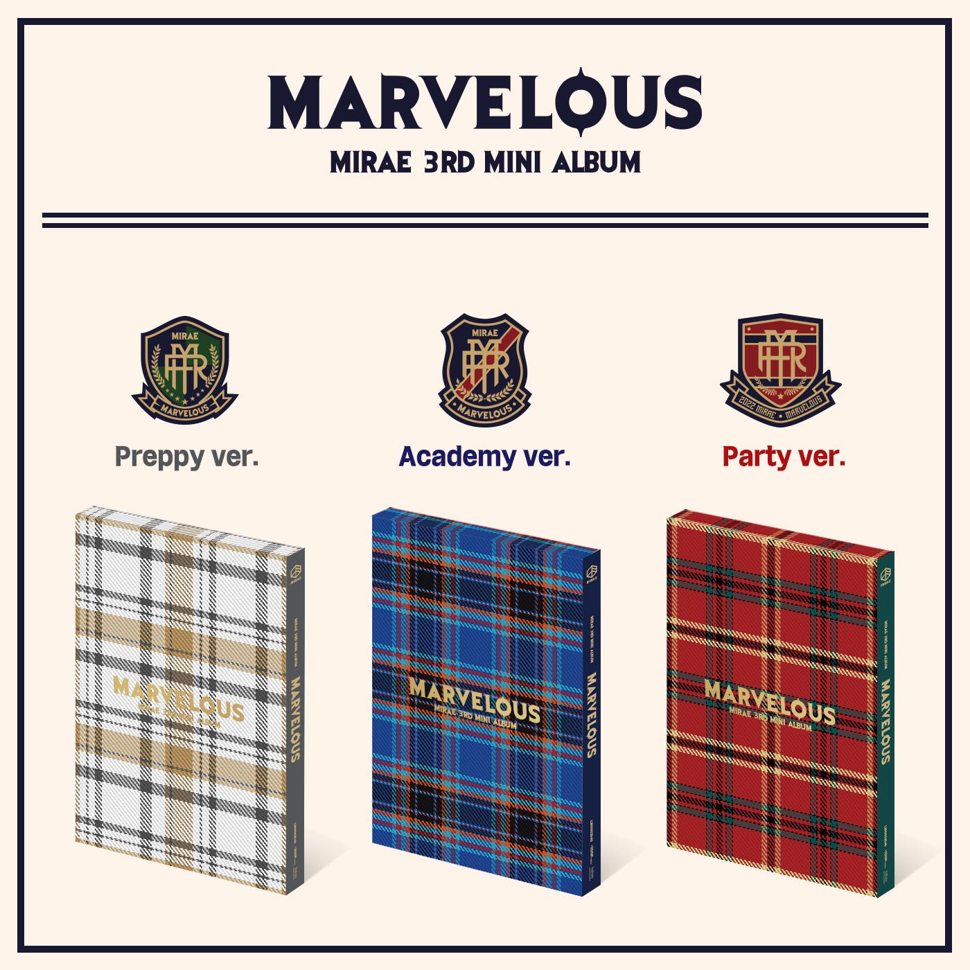MIRAE 3rd Mini Album Marvelous – album (Preppy / / ) | HobiEgo