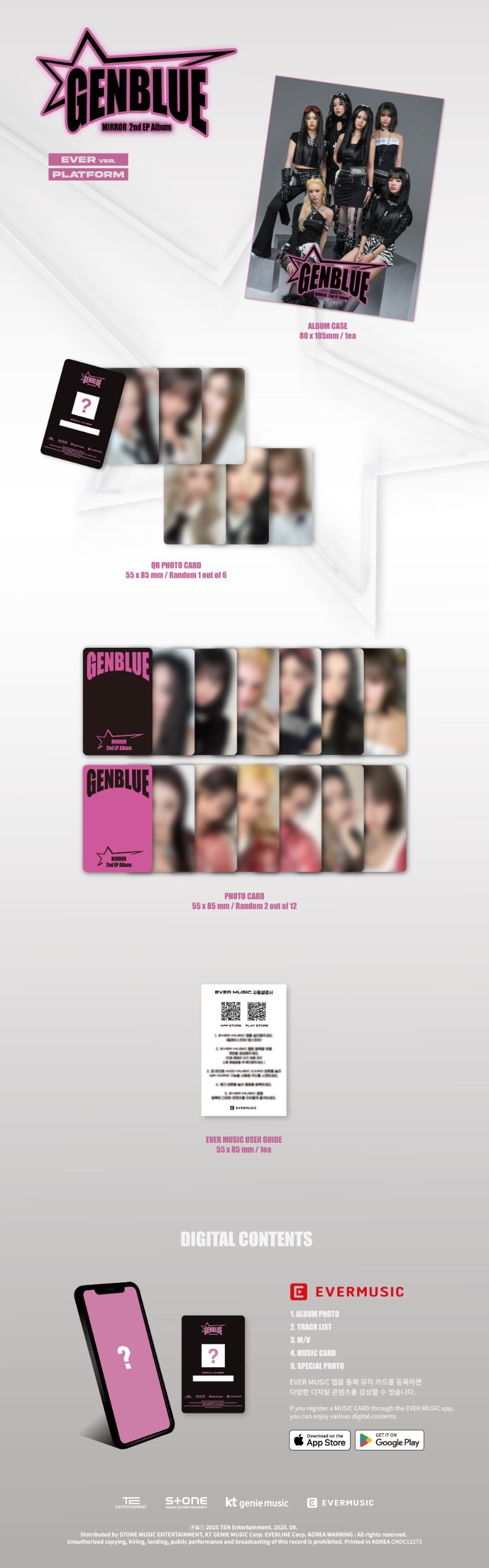 PRE-ORDER GENBLUE 2nd EP Album MIRROR (EVER POCA Version)
