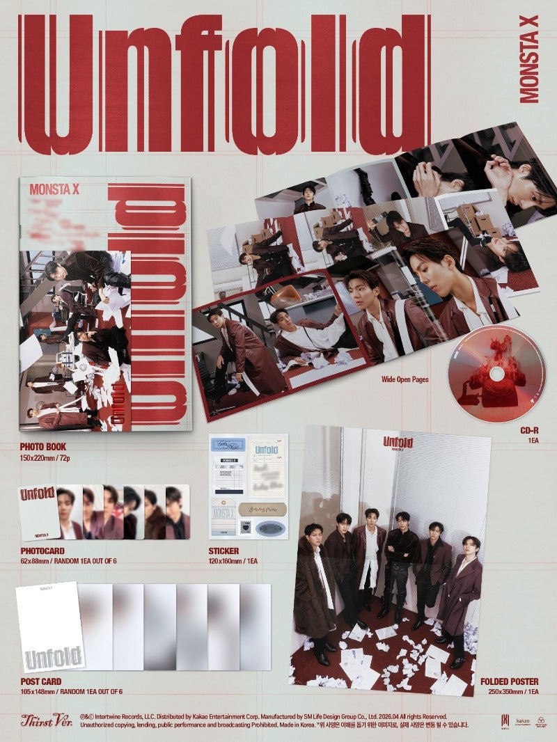 MONSTA X Unfold – album 8804775465321 (Thirst / / ) | HobiEgo K - pop Shop