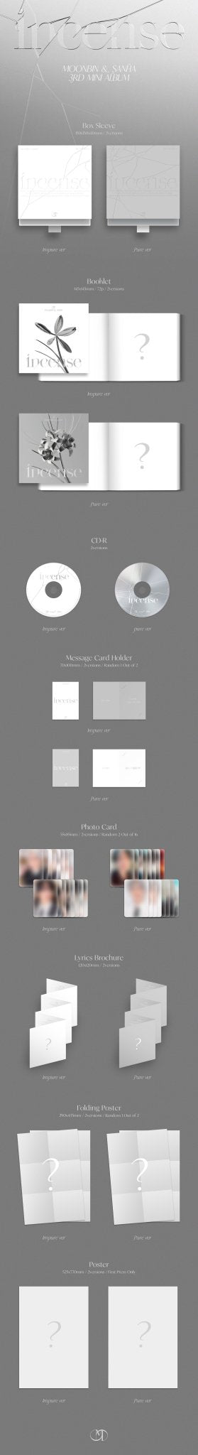 Moonbin&Sanha 3rd Mini Album INCENSE – album (Impure (WHITE) / / ) | HobiEgo