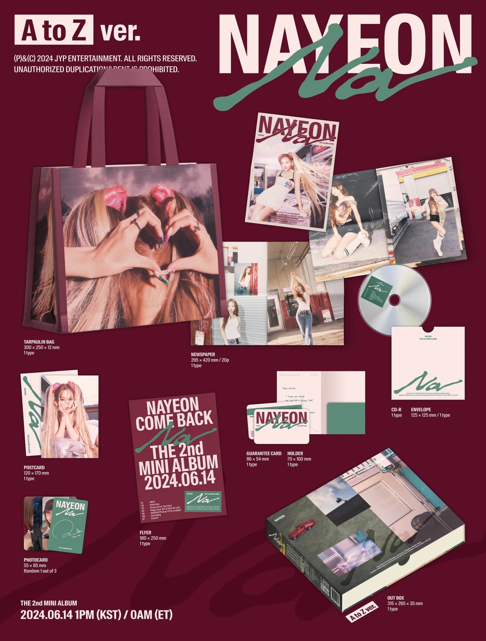 NAYEON (TWICE) 2nd Mini Album NA Limited Edition A to Z Ver. – album ( / / ) | HobiEgo