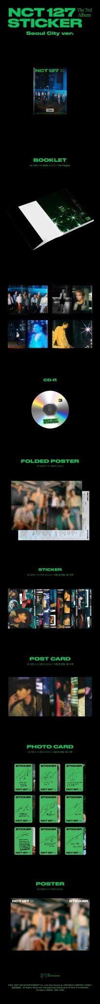 NCT 127 3rd Album Sticker (Seoul City Version) – album ( / / ) | HobiEgo