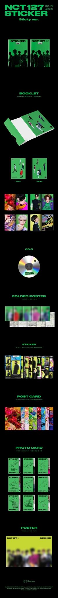 NCT 127 3rd Album Sticker (Sticky Version) – album ( / / ) | HobiEgo