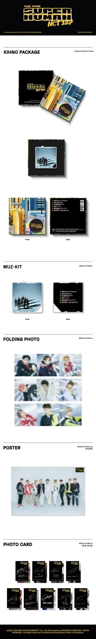 NCT 127 4th Mini Album WE ARE SUPER HUMAN (Kihno Version) – album ( / / ) | HobiEgo