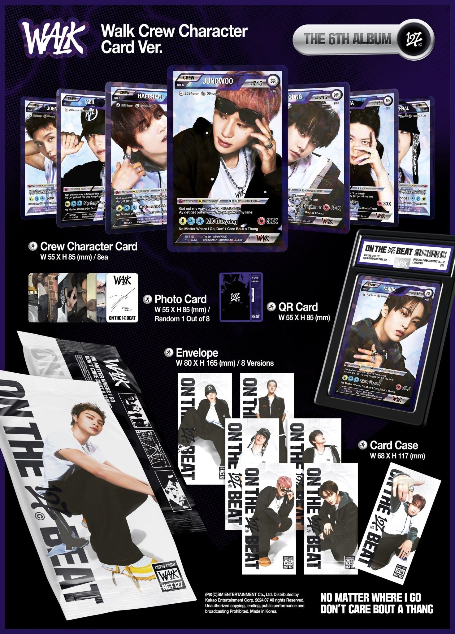 NCT 127 6th Album WALK (Walk Crew Character Card Version) – album (Johnny / / ) | HobiEgo