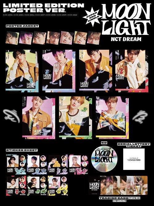 NCT DREAM 2nd Japanese Single Moonlight (Limited Poster Edition) – album (Mark / / ) | HobiEgo