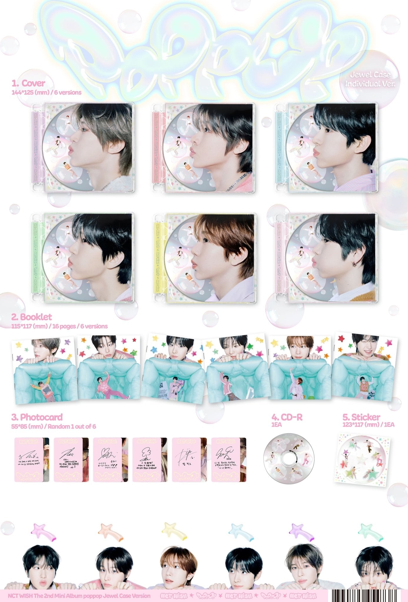 NCT WISH 2nd Mini Album Poppop (Jewel Version) – album (Sion / / ) | HobiEgo