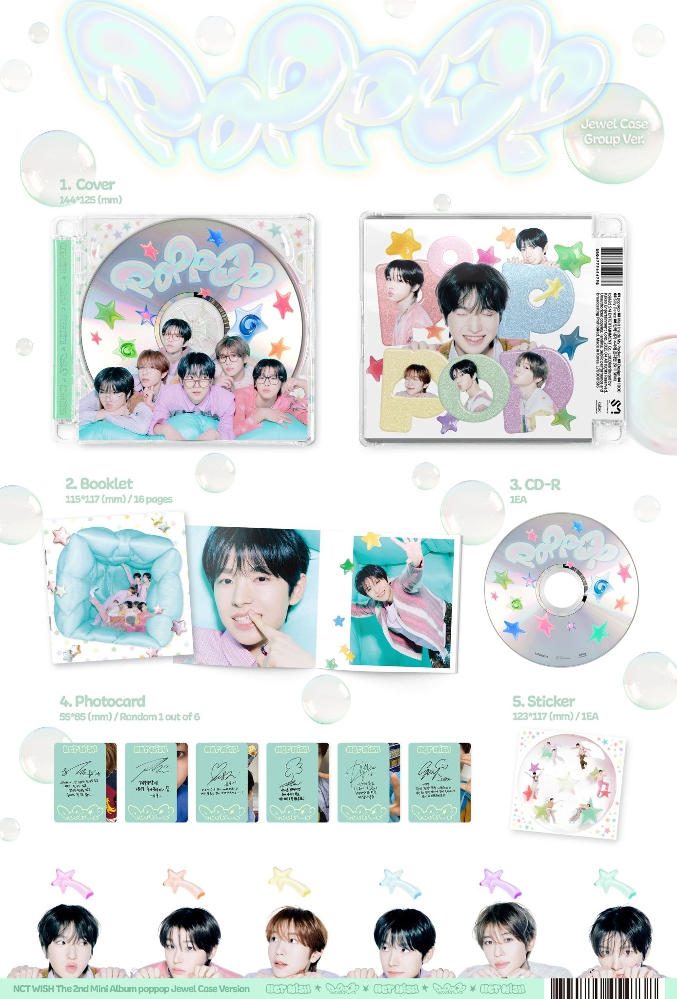 NCT WISH 2nd Mini Album Poppop (Jewel Version) – album (Sion / / ) | HobiEgo