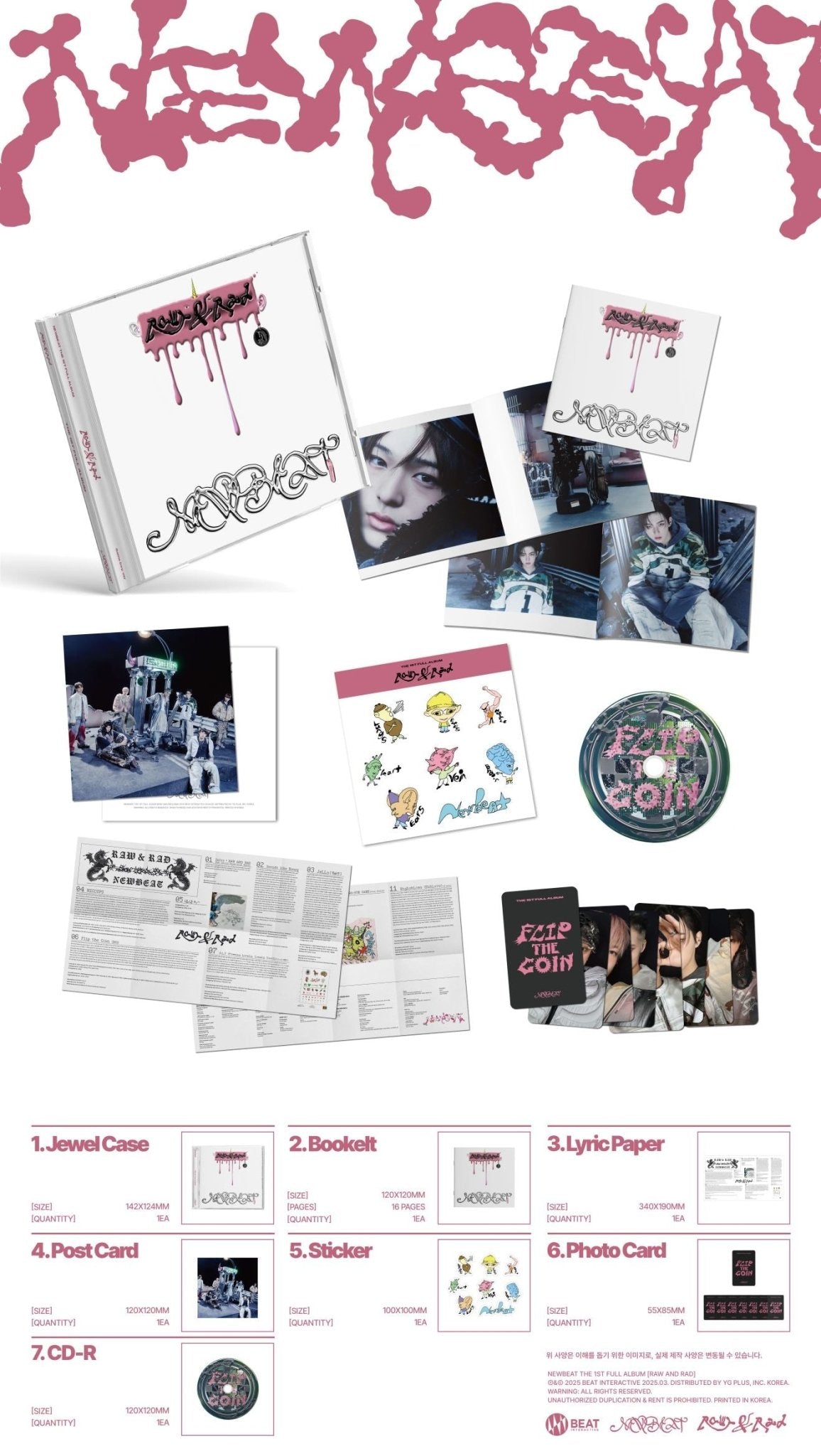 NEWBEAT 1st Full Album RAW AND RAD (JEWEL Version) – album (Game Boy (PINK) / / ) | HobiEgo