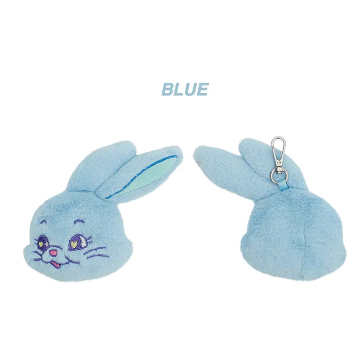 NewJeans Official Fluffy Keyring – Keyring (Blue / / ) | HobiEgo