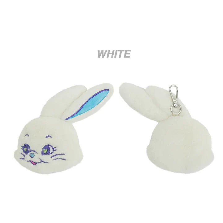 NewJeans Official Fluffy Keyring – Keyring (White / / ) | HobiEgo