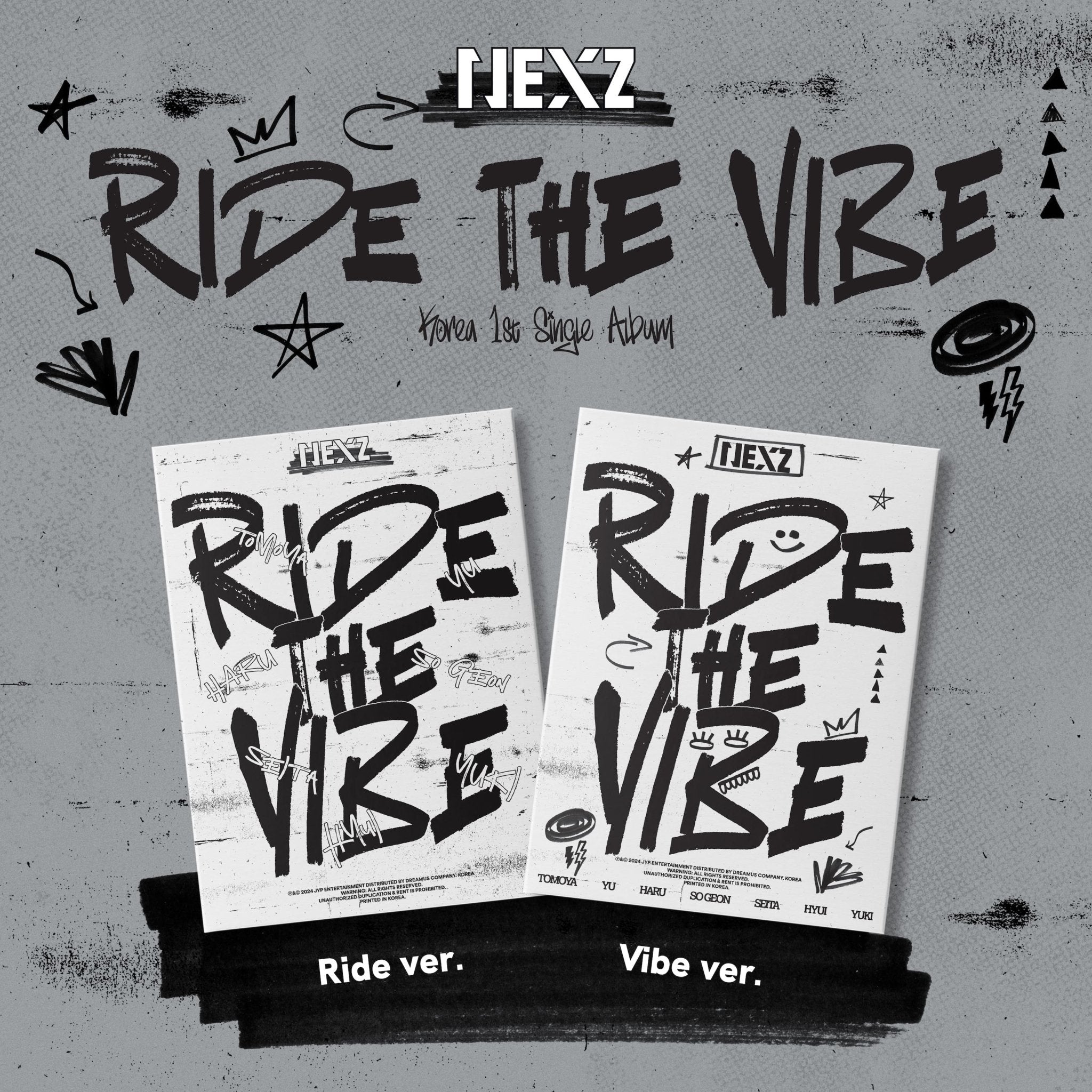 NEXZ Debut Single Ride the Vibe – album (Ride (Names) / / ) | HobiEgo