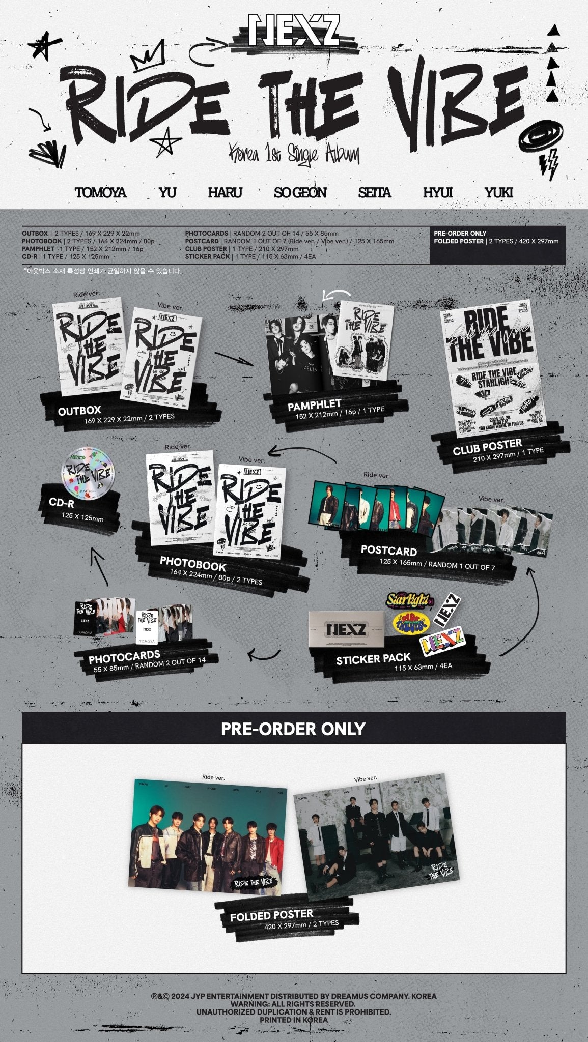 NEXZ Debut Single Ride the Vibe – album (Ride (Names) / / ) | HobiEgo