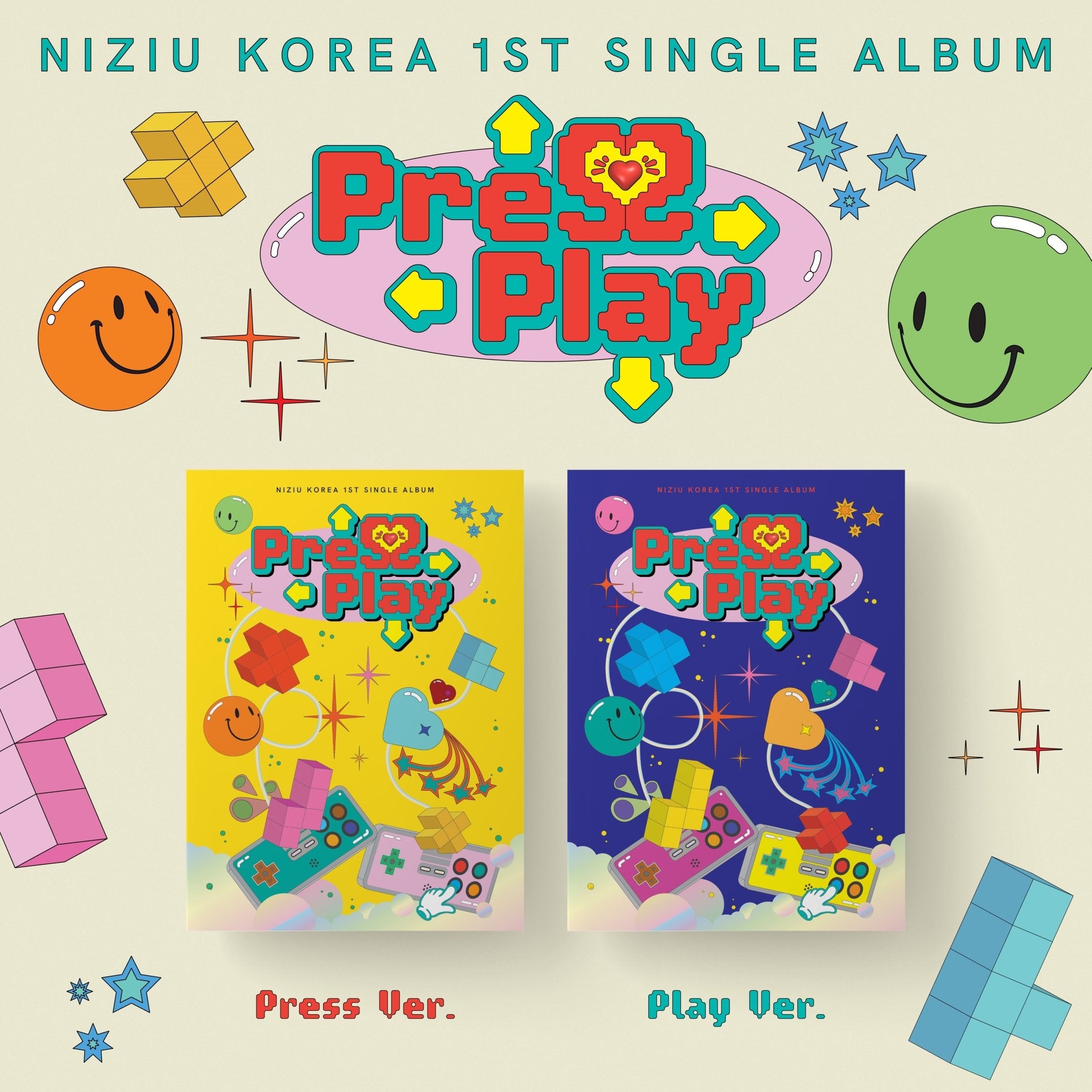 NIZIU 1ST Single Album PRESS PLAY – album (Press (YELLOW)) / / ) | HobiEgo