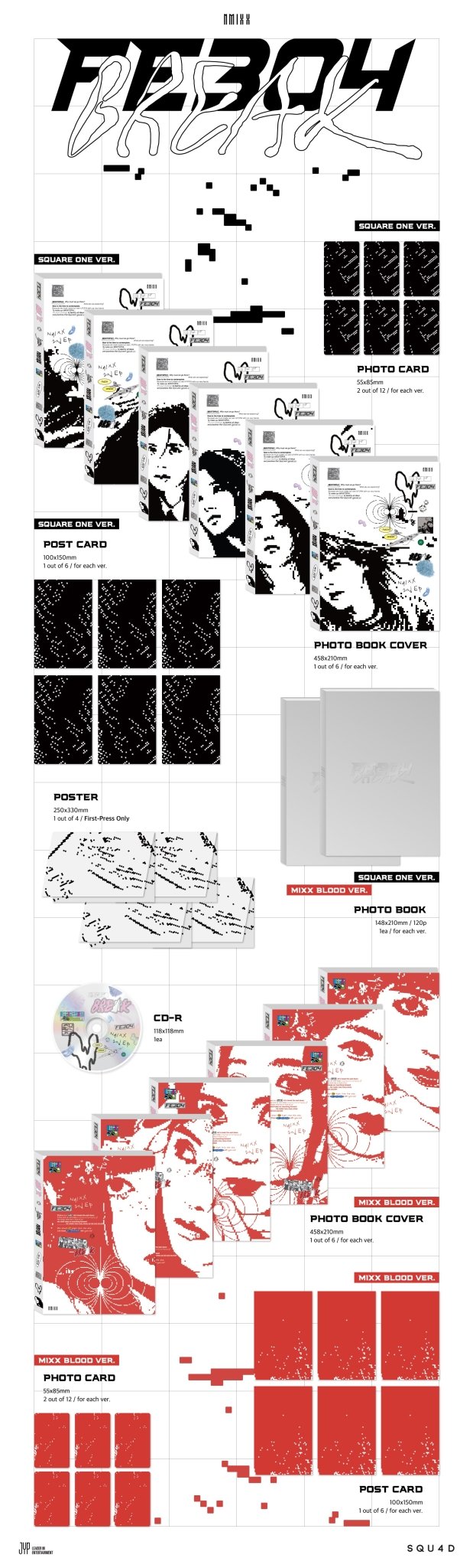NMIXX 2nd Mini Album Fe3O4: BREAK – album (SQUARE ONE (BLACK) / / ) | HobiEgo