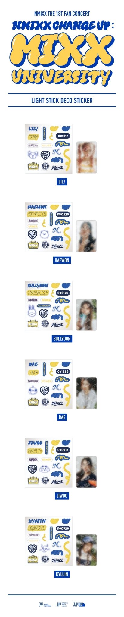 NMIXX UNIVERSITY Lightstick Deco Sticker – Stickers (Haewon / / ) | HobiEgo