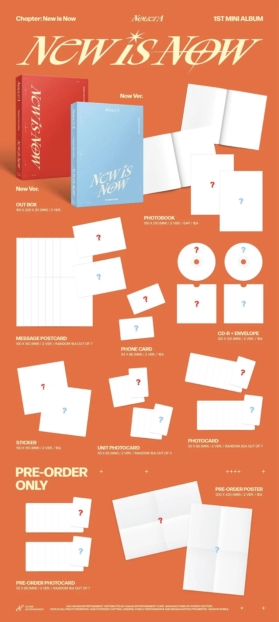 NouerA 1st Mini Album Chapter : New is Now – album (New (RED) / / ) | HobiEgo