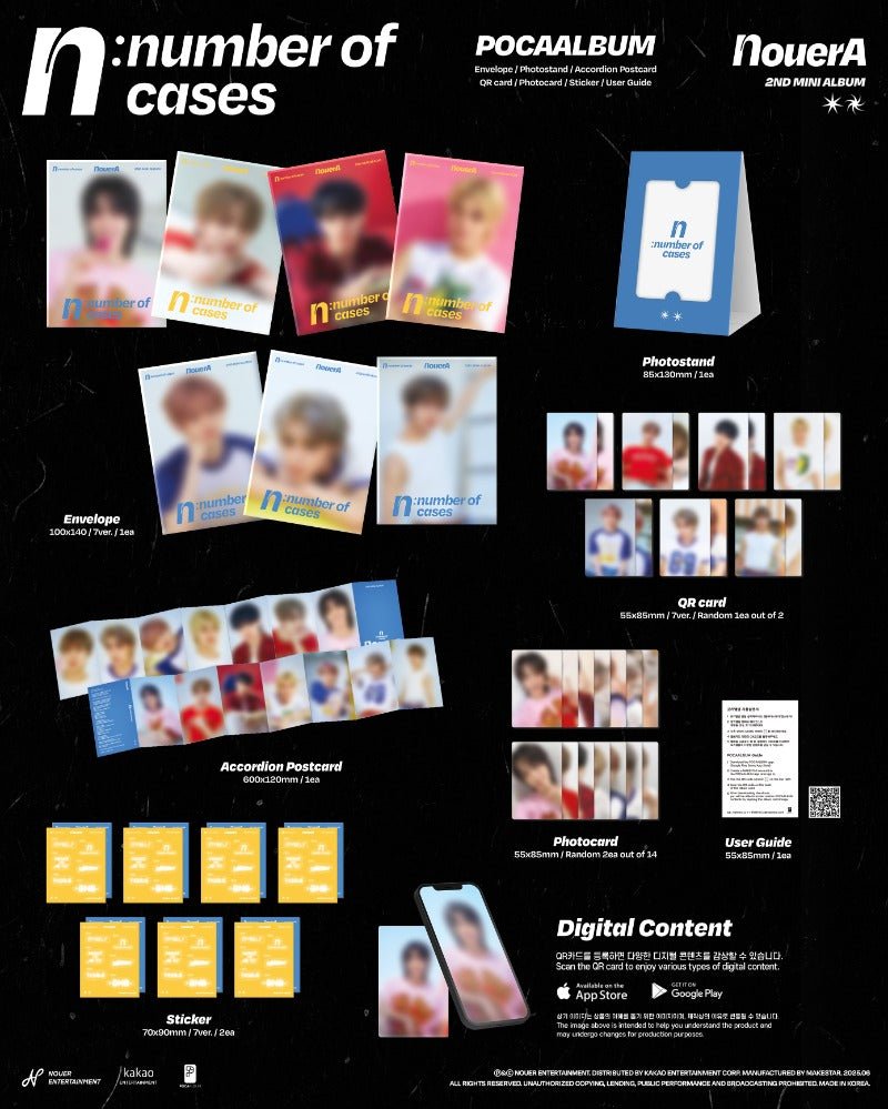 NouerA 2nd Mini Album n: number of cases (POCA Album) – album (Gihyeon / / ) | HobiEgo
