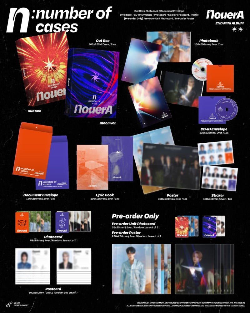 NouerA 2nd Mini Album n: number of cases – album (Sun (ORANGE) / / ) | HobiEgo