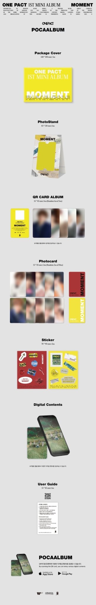 ONE PACT 1st Mini Album Moment (PocaAlbum Version) – album ( / / ) | HobiEgo