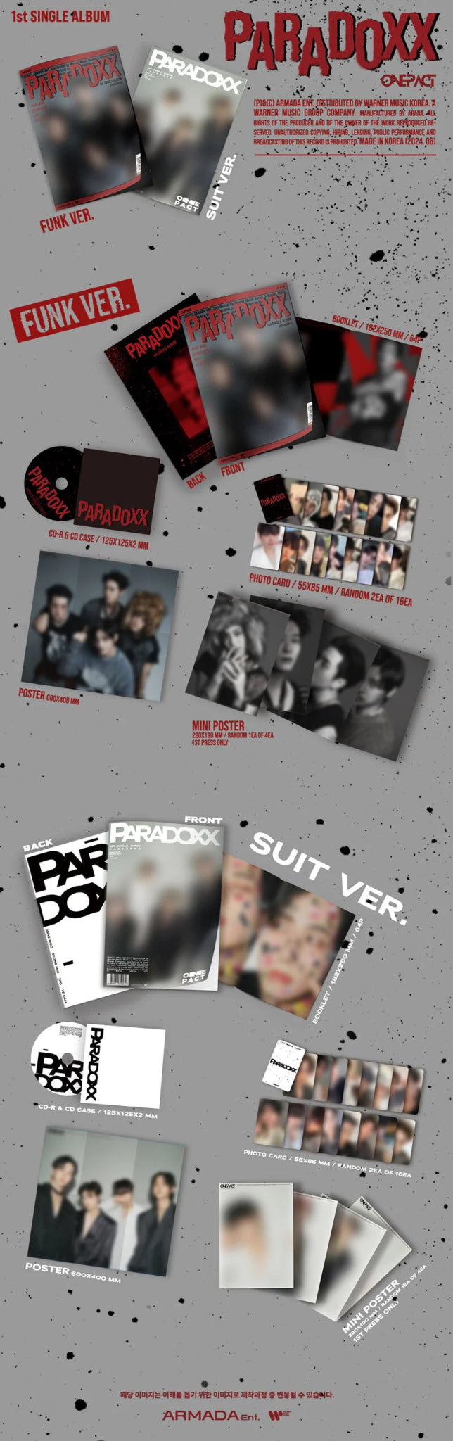 ONE PACT 1st Single PARADOXX (Photobook Version) – album (Funk / / ) | HobiEgo