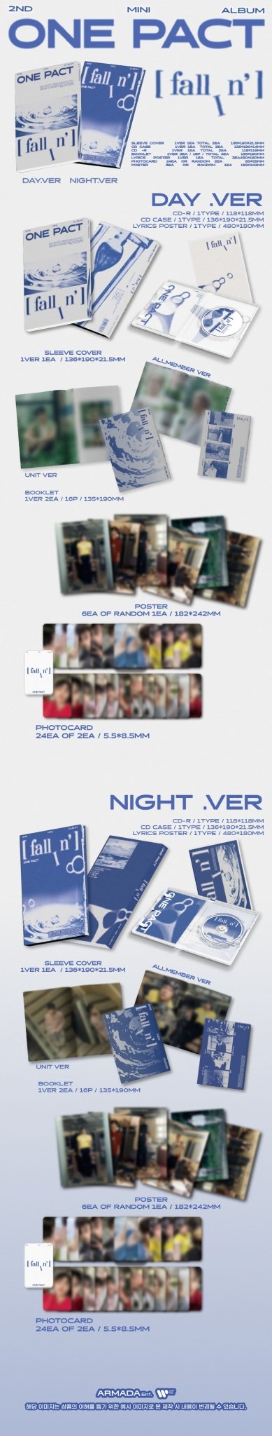 ONE PACT 2nd Mini Album FallIn’ – album (Day (WHITE) / / ) | HobiEgo