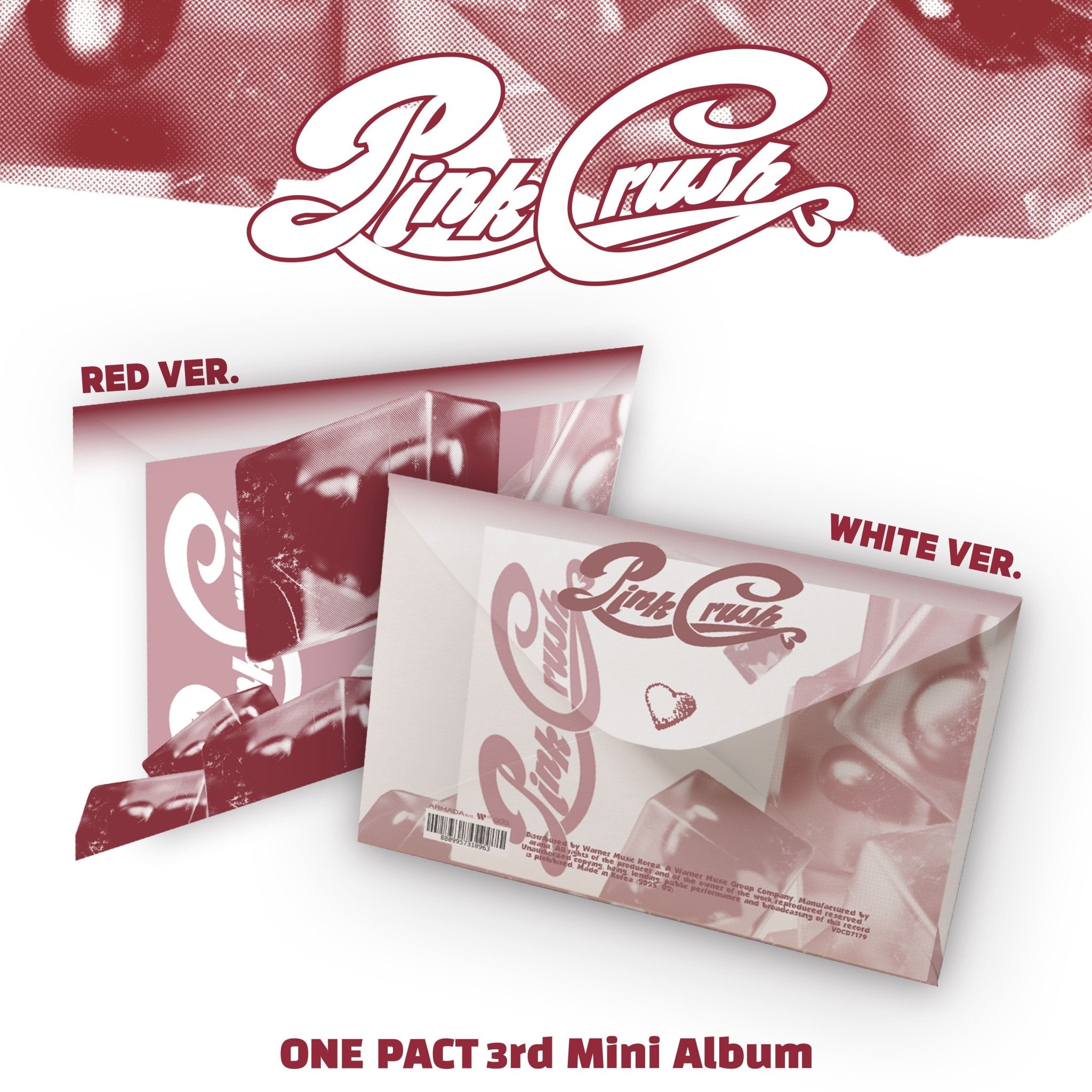 ONE PACT 3rd Mini Album PINK CRUSH – album (RED / / ) | HobiEgo