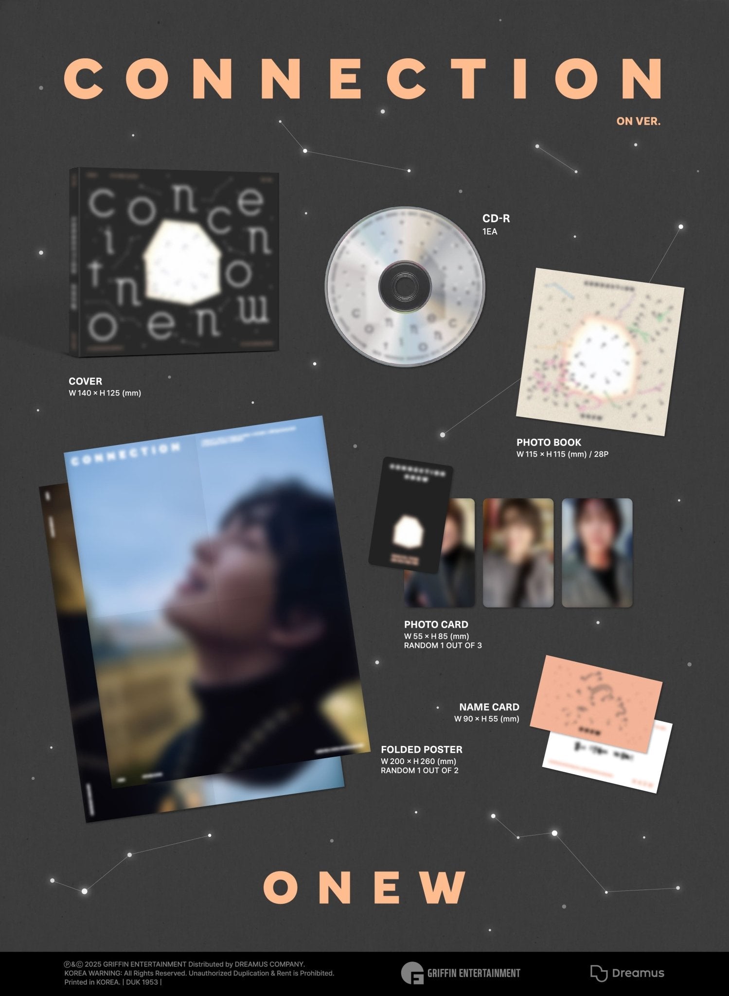 ONEW 4th Mini Album CONNECTION (Digipack Version) – album (ON (BLACK) / / ) | HobiEgo
