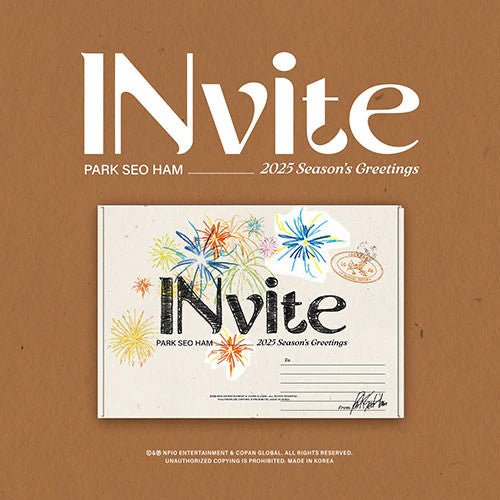 PARK SEO HAM 2025 Season's Greetings INvite + Aladin POB – Season's Greetings ( / / ) | HobiEgo
