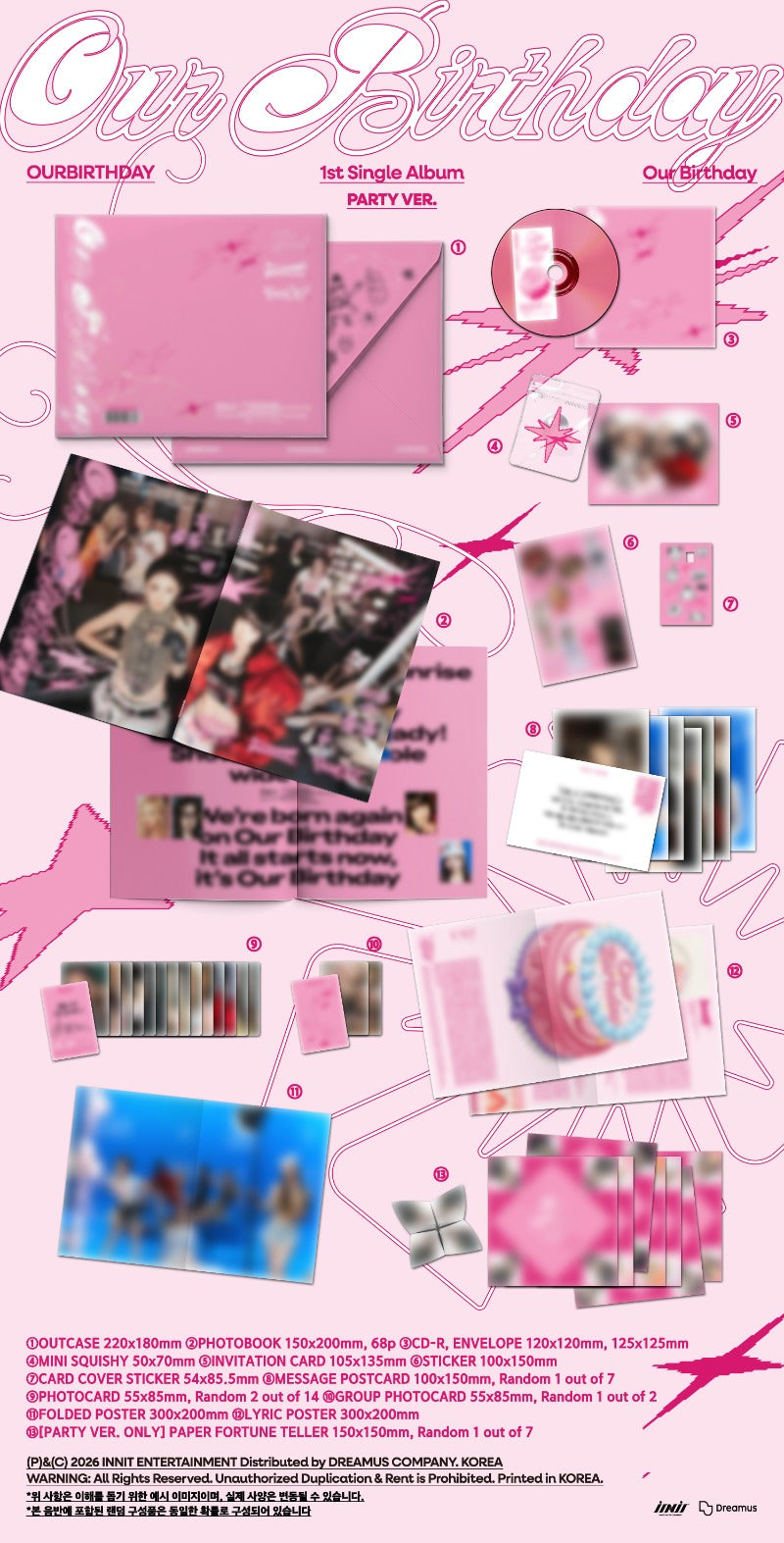 PRE-ORDER OURBIRTHDAY 1st Single Album Our Birthday (Photobook Version)