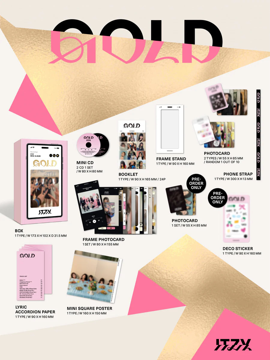 ITZY 9th Mini Album GOLD (PHONE BOX Version)