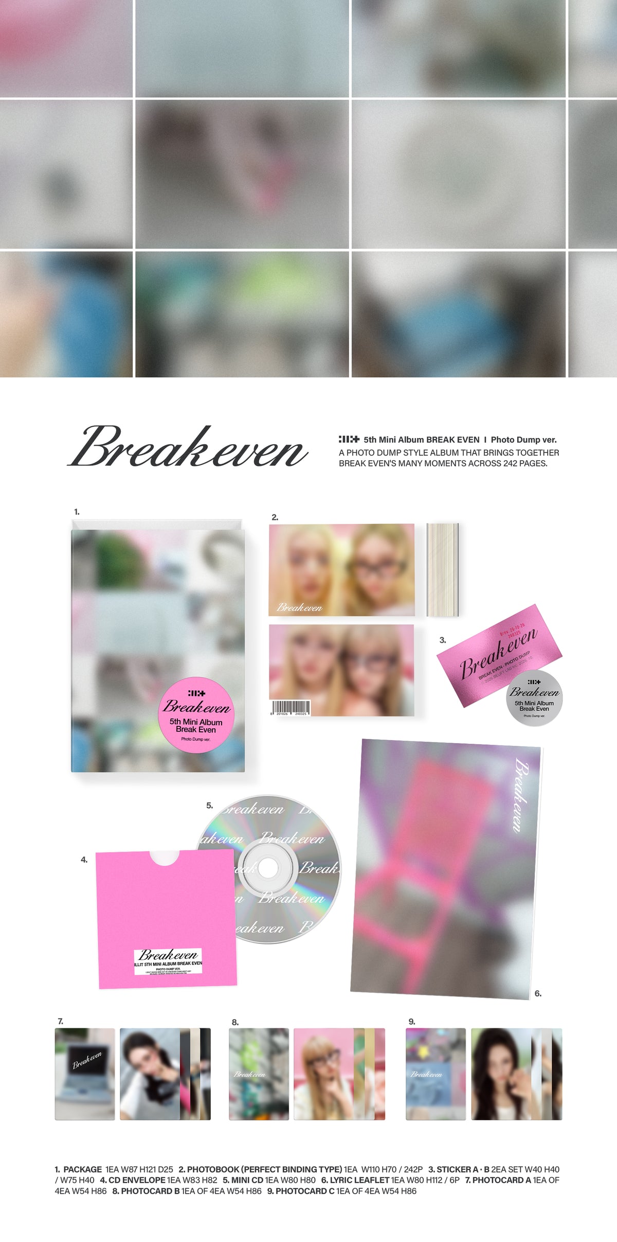 PRE-ORDER ILLIT 5th Mini Album BREAK EVEN (Photo Dump Version)