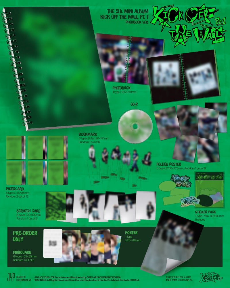 PRE-ORDER KickFlip 5th Mini Album KICK OFF THE WALL Pt.1 (PHOTOBOOK Version)