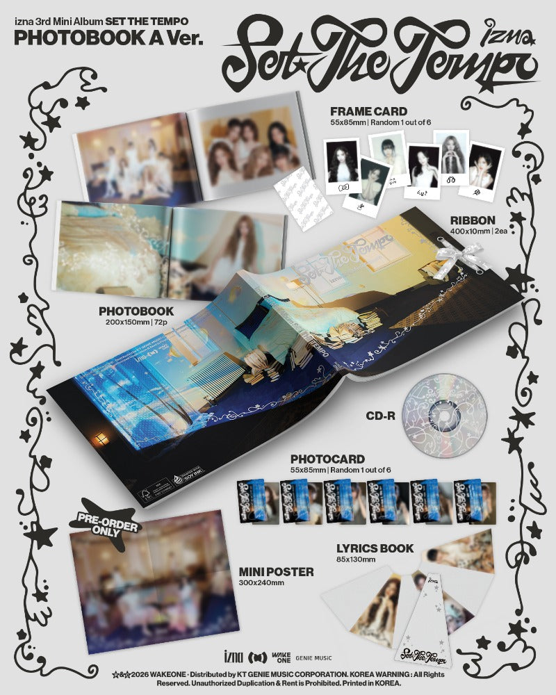 Pre-Order izna 3rd Mini Album SET THE TEMPO PHOTOBOOK Version