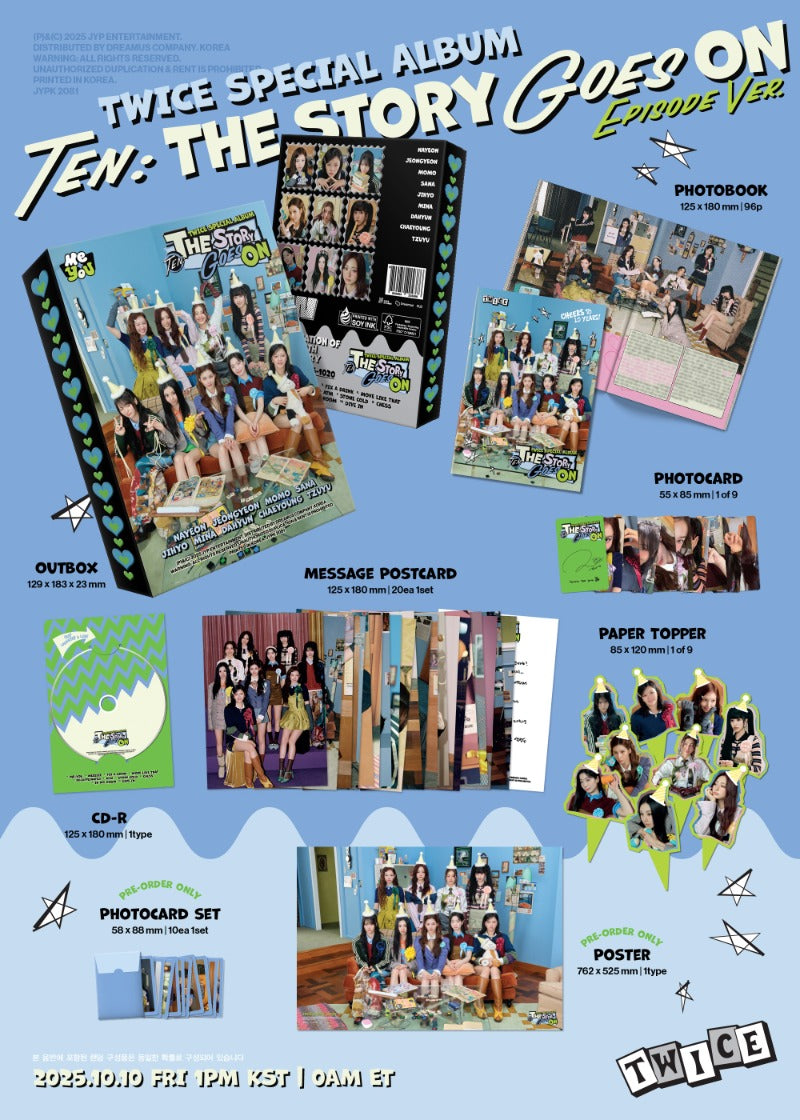 PRE-ORDER TWICE Special Album TEN: The Story Goes On (EPISODE Version)