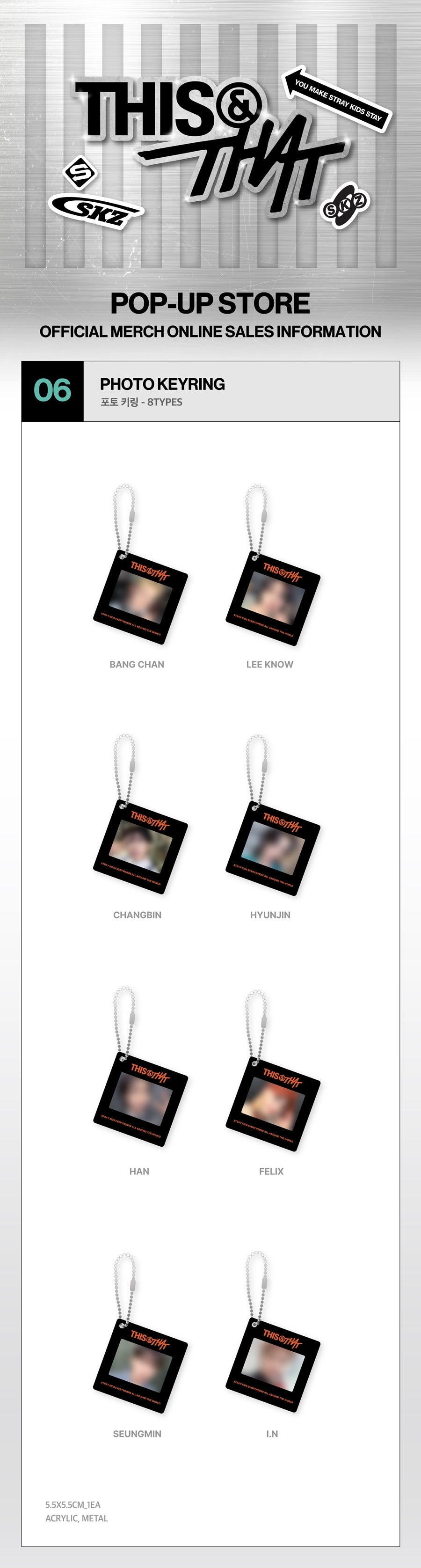 PRE-ORDER Stray Kids THIS & THAT MD Photo Keyring