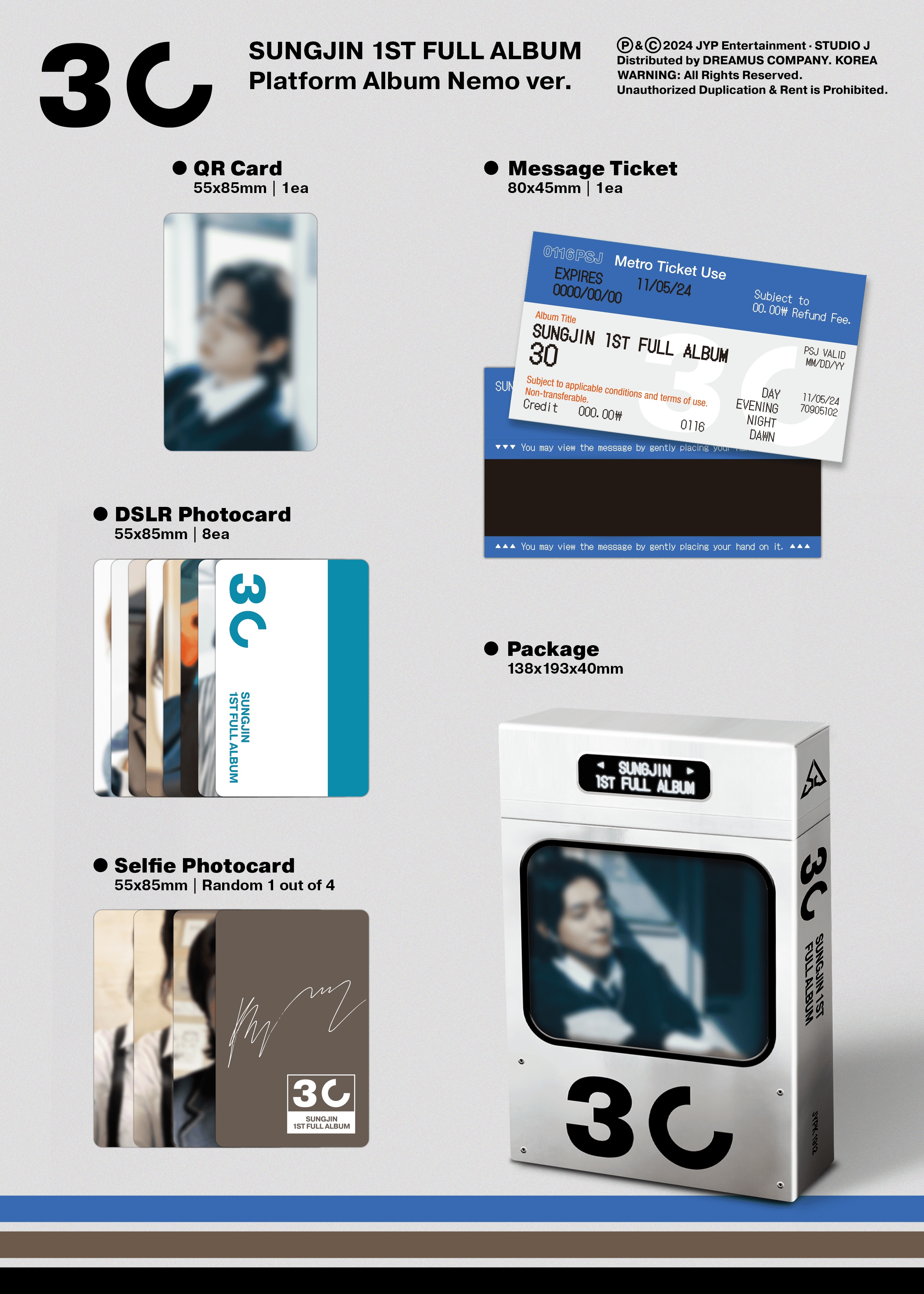 Sungjin (DAY6) 1st Full Album 30 (Platform Version)