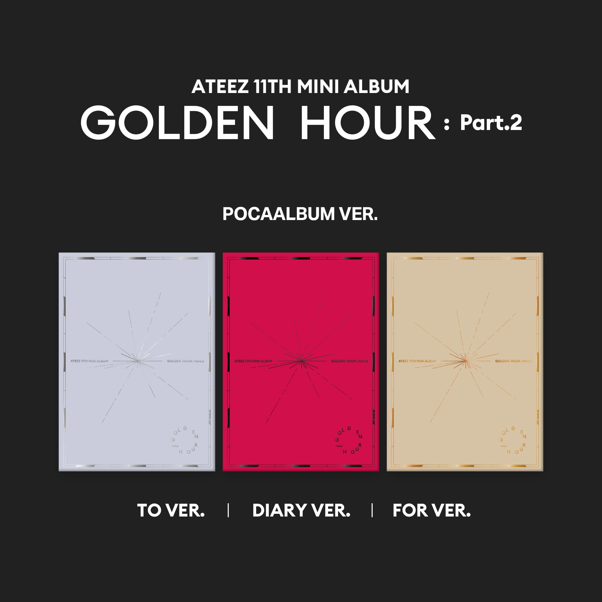 ATEEZ 11th Mini Album GOLDEN HOUR : Part 2 (POCAALBUM Version)