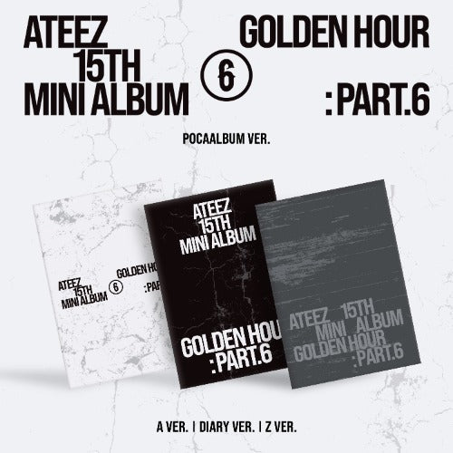 PRE-ORDER ATEEZ 15TH MINI ALBUM GOLDEN HOUR : Part.6 (POCAALBUM Version)