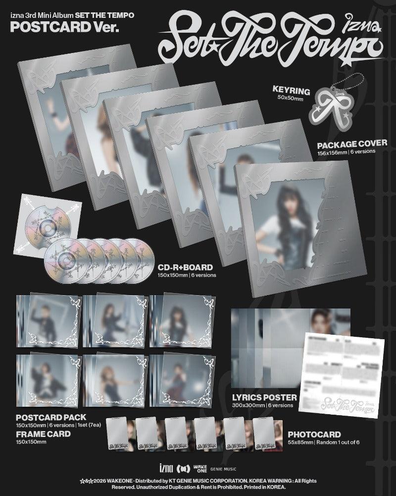 Pre-Order izna 3rd Mini Album SET THE TEMPO POSTCARD Version Random