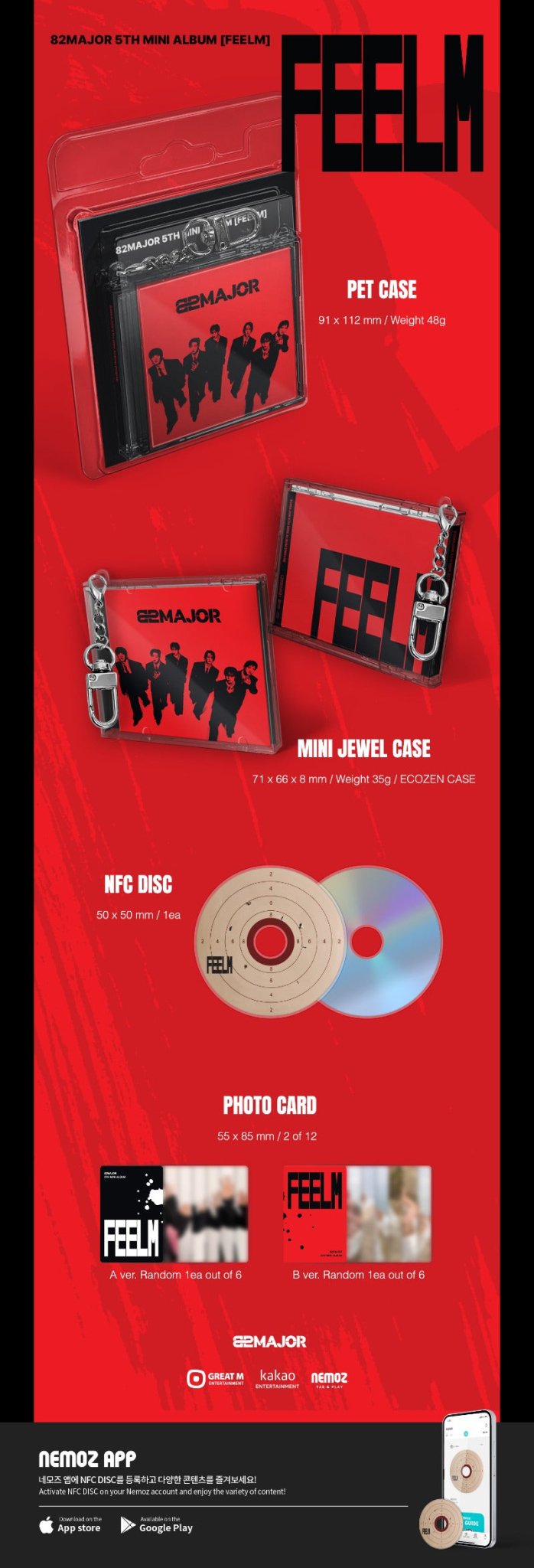 PRE - ORDER 82MAJOR 5th Mini Album FEELM (KEYRING Version) – album  ( / / ) | HobiEgo K - pop Shop